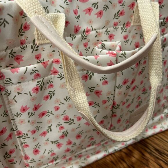 Floral Bag Purse Handles Little Flowers Pockets - Picture 6 of 6